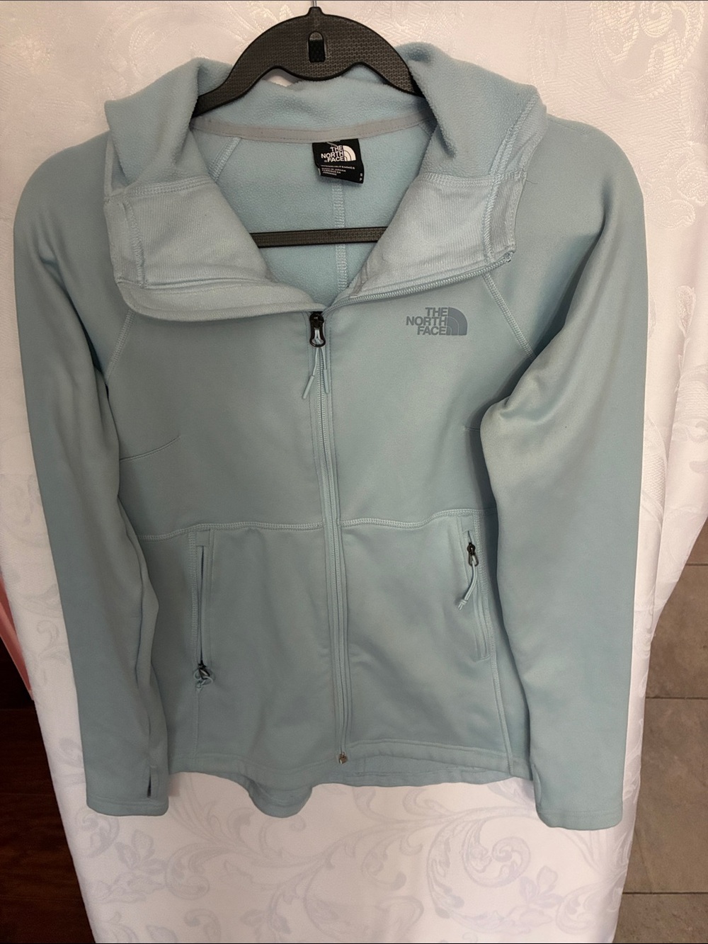 The North Face Women's Pale Blue Full-Zip Fleece Jacket